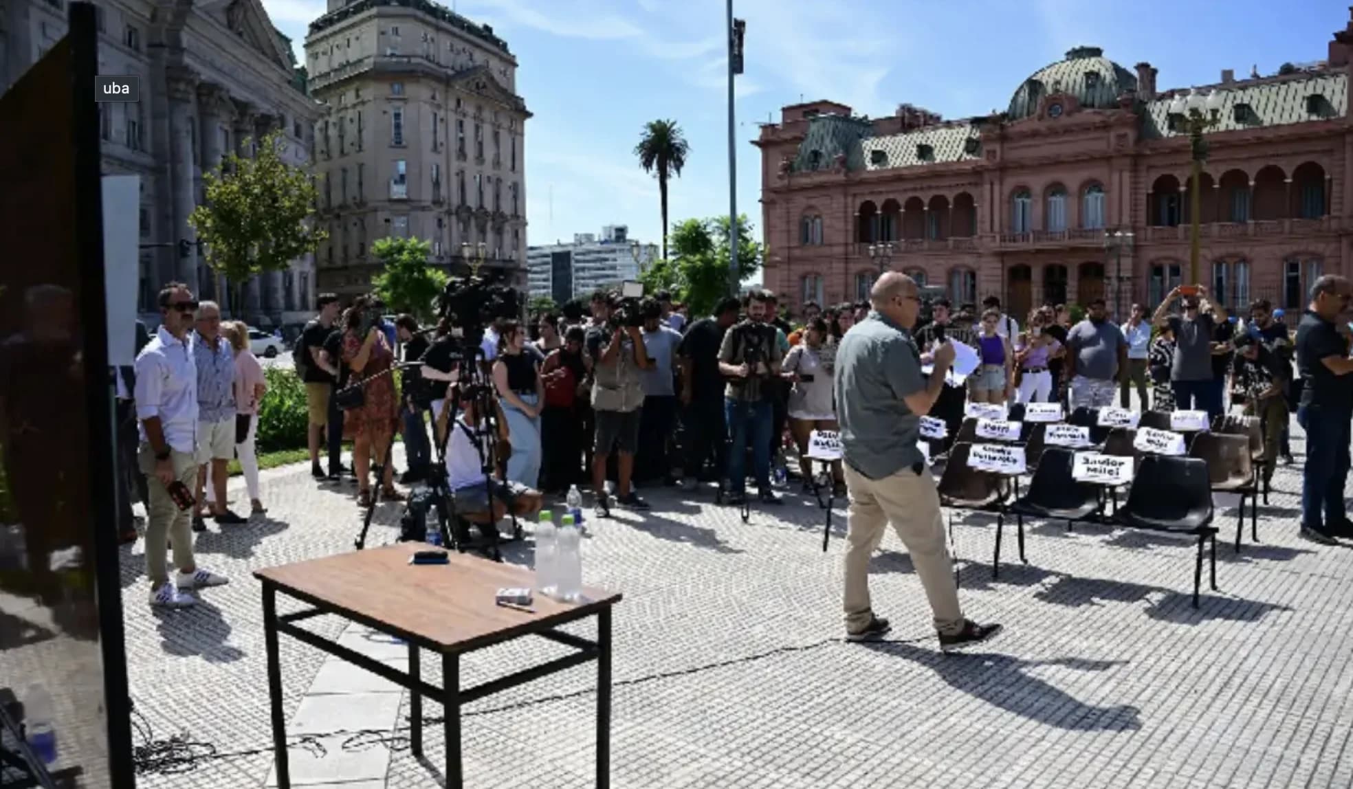 Ley de Financiamiento Universitario: la UBA toma Plaza de Mayo