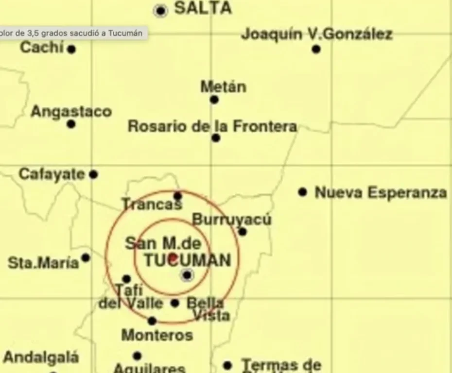 Sismo en Tucumán: temblor de magnitud 5 despertó a vecinos