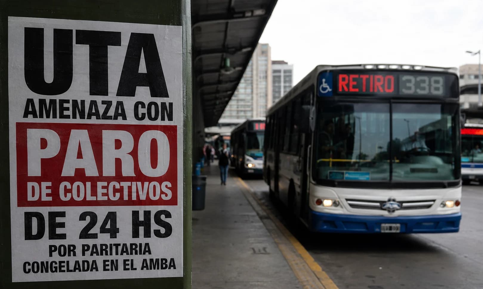 UTA amenaza con paro de colectivos de 24 h por paritaria congelada en el AMBA